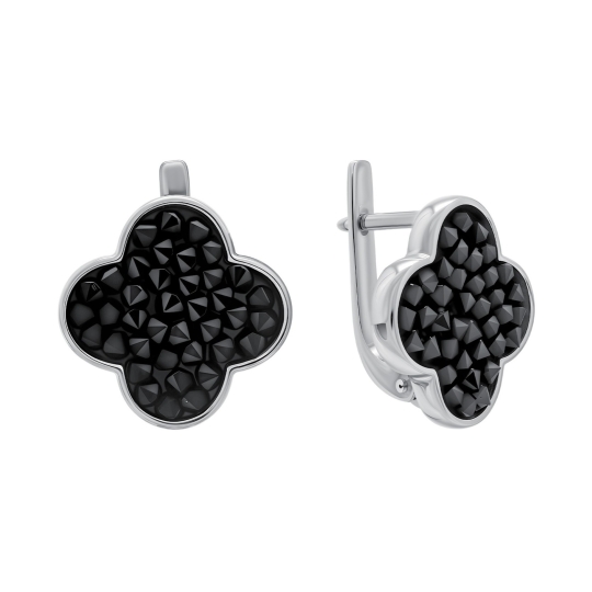 Кольцо из серебра с кристальной тканью