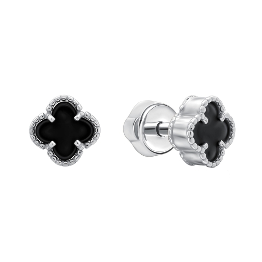 Серьги из серебра с сапфирами