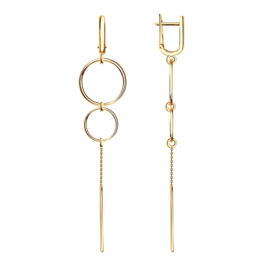 Серьги из золота с жемчугом и фианитами