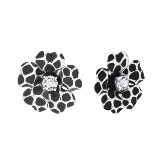 Серьги из серебра с эмалью