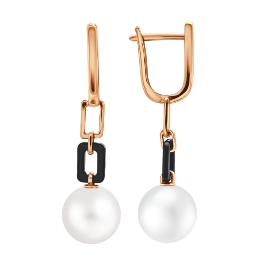 Серьги из золота с бриллиантами и сапфирами