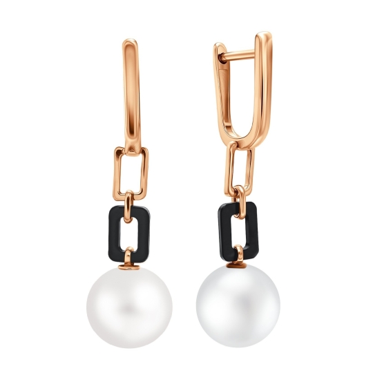 Серьги из золота с бриллиантами и сапфирами