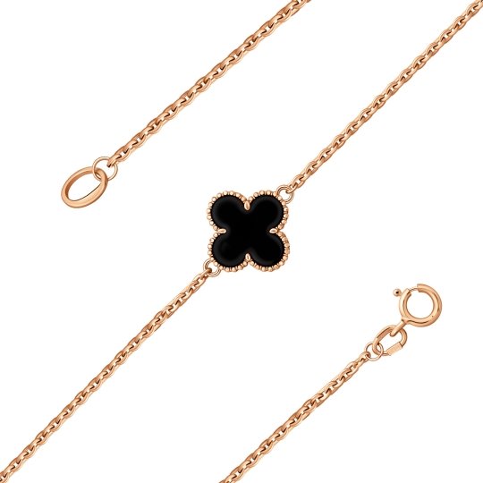 Браслет из золота с фианитами "Девочка и девочка"