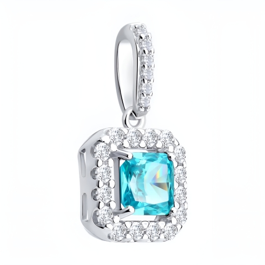 Кольцо из серебра с фианитами