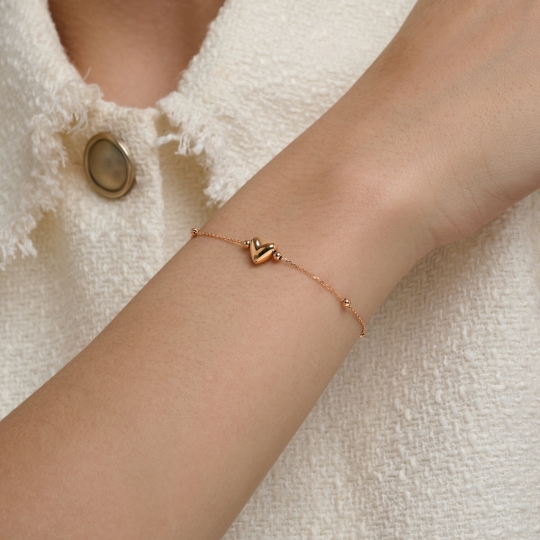 Браслет из белого золота с фианитами