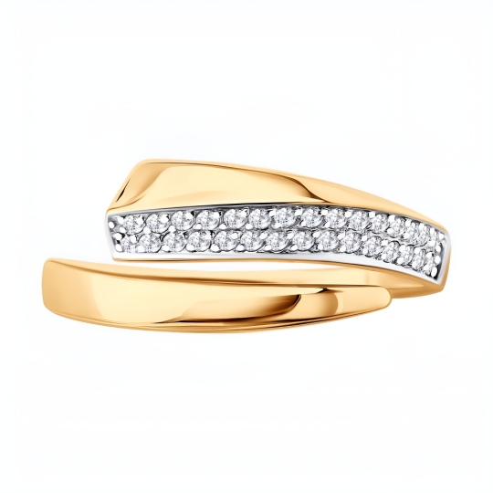 Кольцо из золота с фианитами