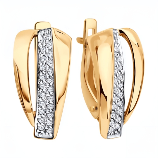 Кольцо из золота с фианитами