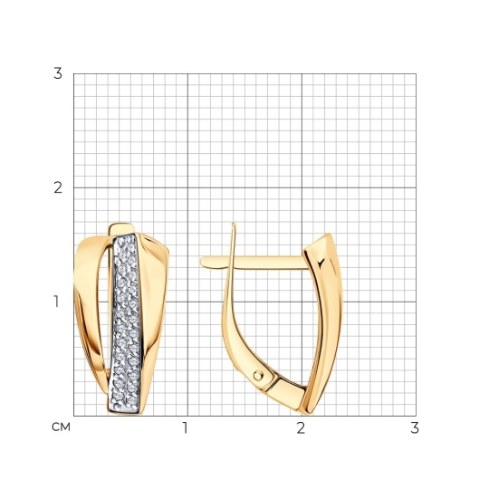 Кольцо из золота с фианитами