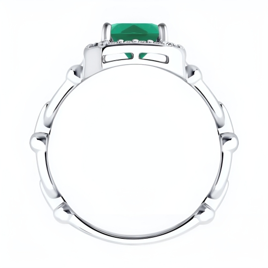 Кольцо из серебра с ювелирным кристаллом