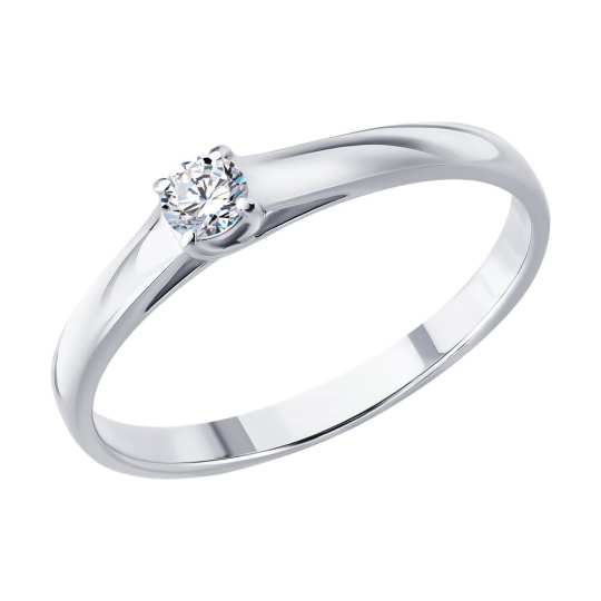 Серьги из серебра с выращенными бриллиантами