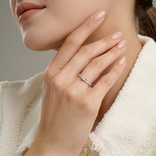 Серьги из серебра с выращенными бриллиантами