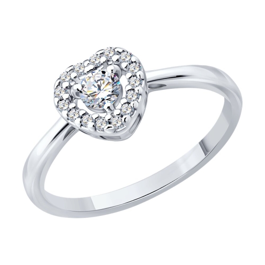 Серьги из серебра с выращенными бриллиантами