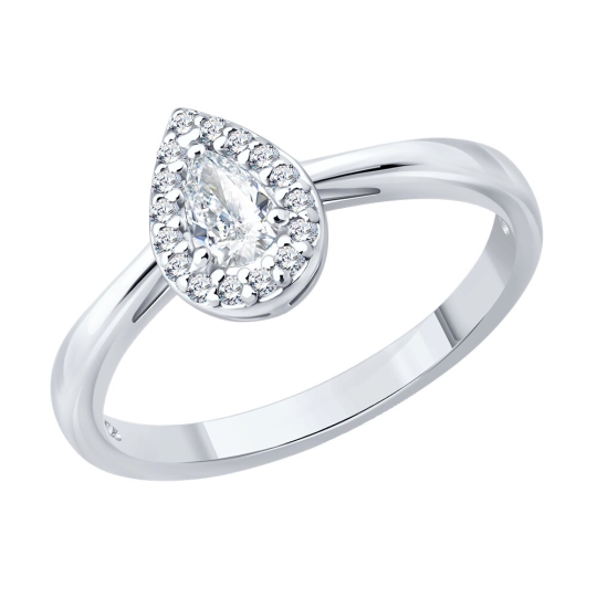 Серьги из серебра с выращенными бриллиантами