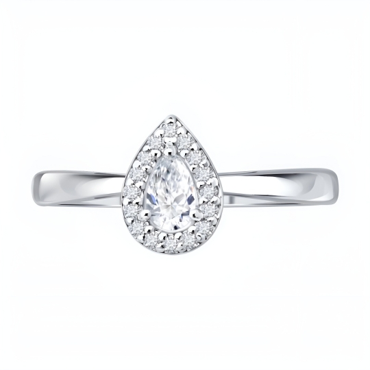 Серьги из серебра с выращенными бриллиантами