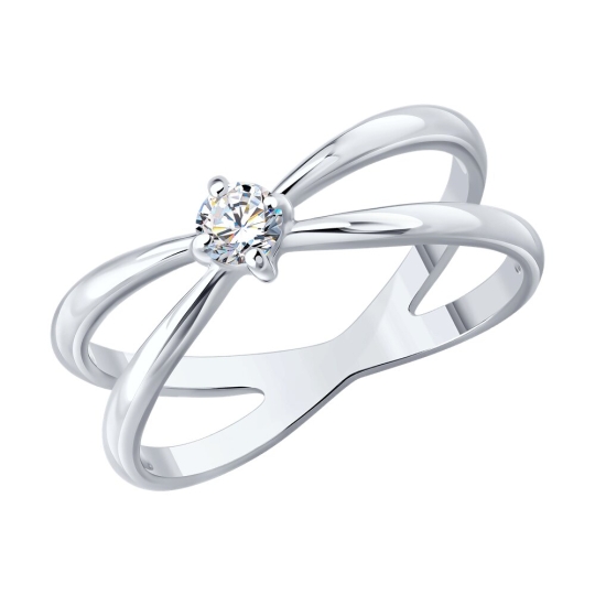 Серьги из серебра с выращенными бриллиантами