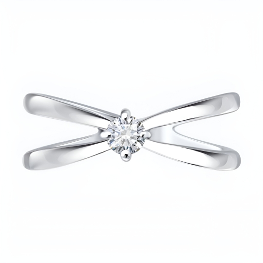 Серьги из серебра с выращенными бриллиантами