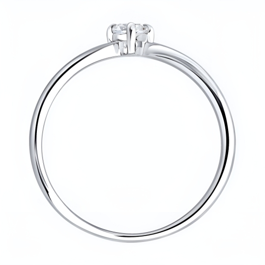 Серьги из серебра с выращенными бриллиантами