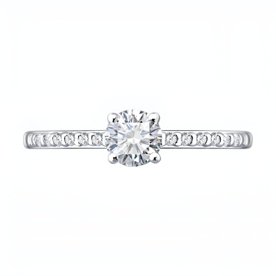 Серьги из серебра с выращенными бриллиантами