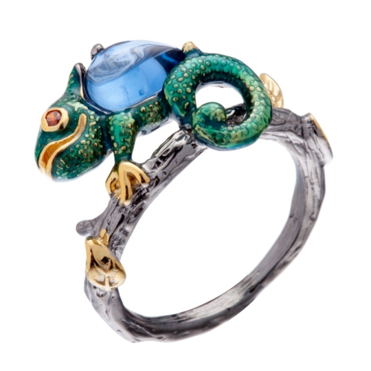 Кольцо из серебра с чернением