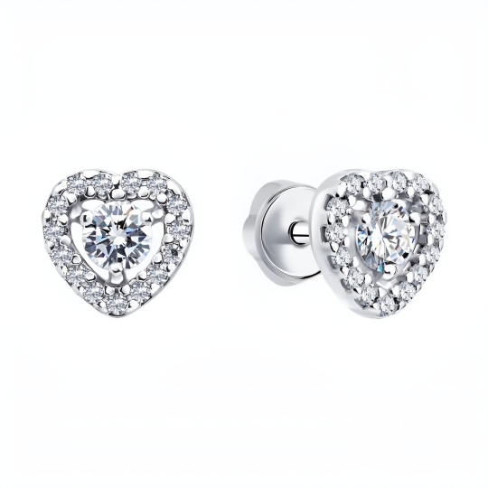 Асимметричные серьги из серебра