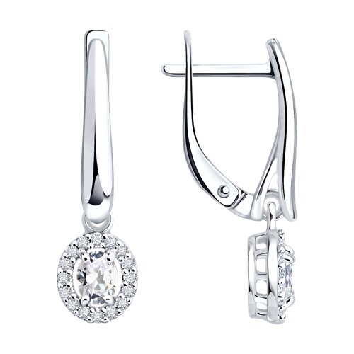 Кольцо из серебра с выращенными бриллиантами