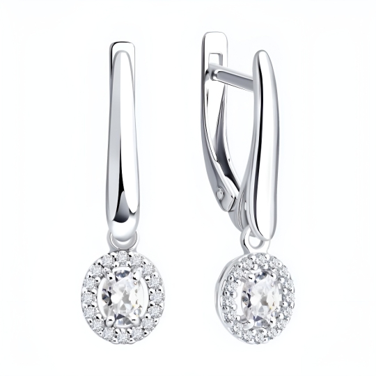 Кольцо из серебра с выращенными бриллиантами