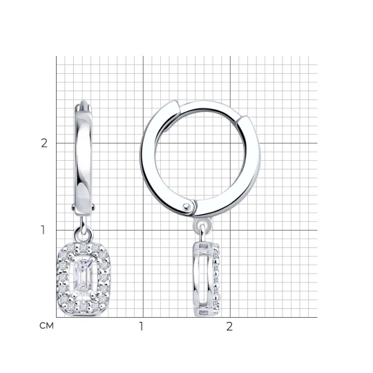 Кольцо из серебра с выращенными бриллиантами