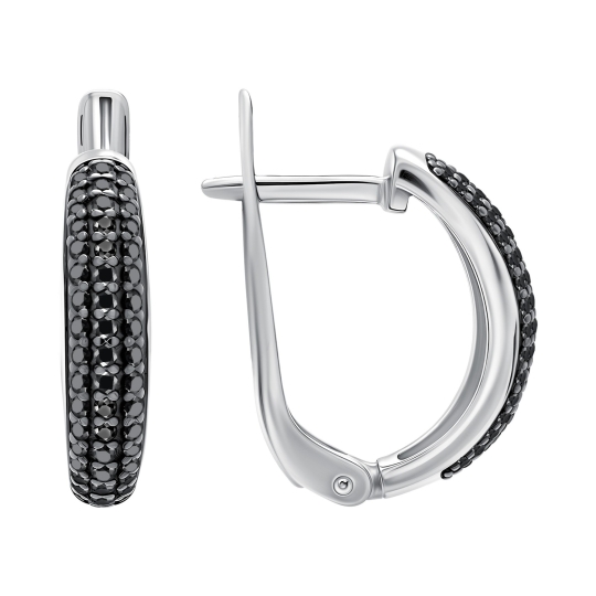 Серьги из серебра с бриллиантами