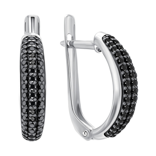 Серьги из серебра с бриллиантами