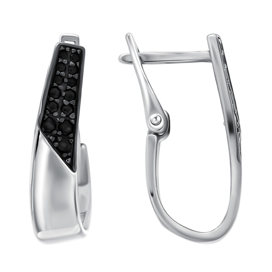 Серьги из серебра с эмалью