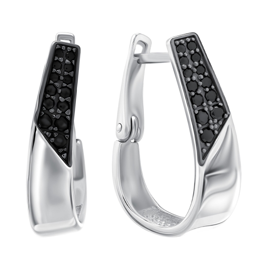 Серьги из серебра с эмалью