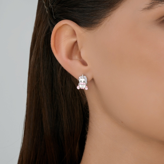 Серьги из серебра с эмалью