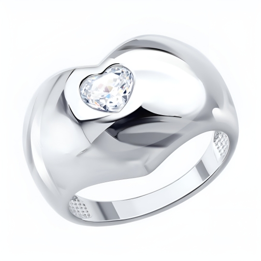 Серьги из серебра с фианитами