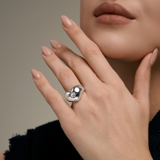 Серьги из серебра с фианитами