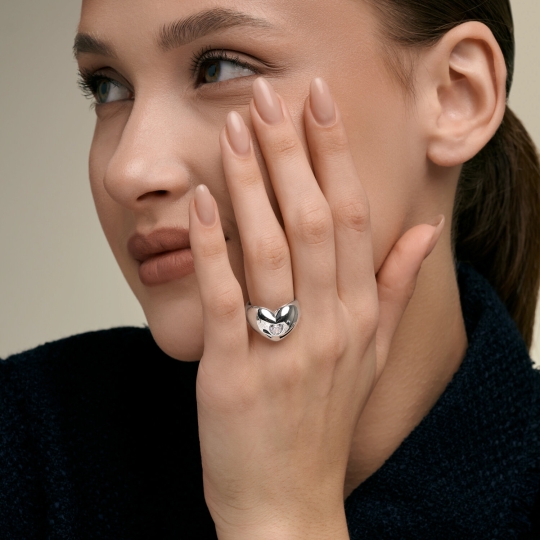 Серьги из серебра с фианитами