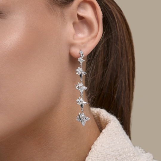 Серьги из серебра с эмалью