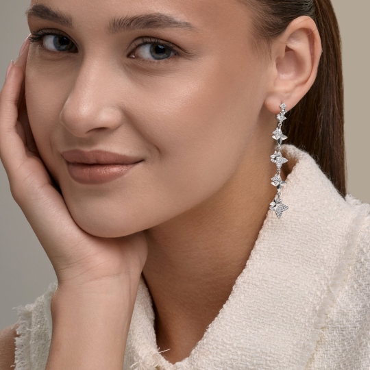 Серьги из серебра с эмалью