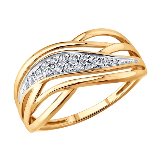 Кольцо из белого золота с бриллиантом