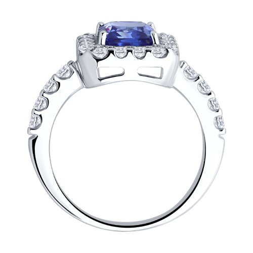 Кольцо из серебра с фианитами "Пояс Богородицы"