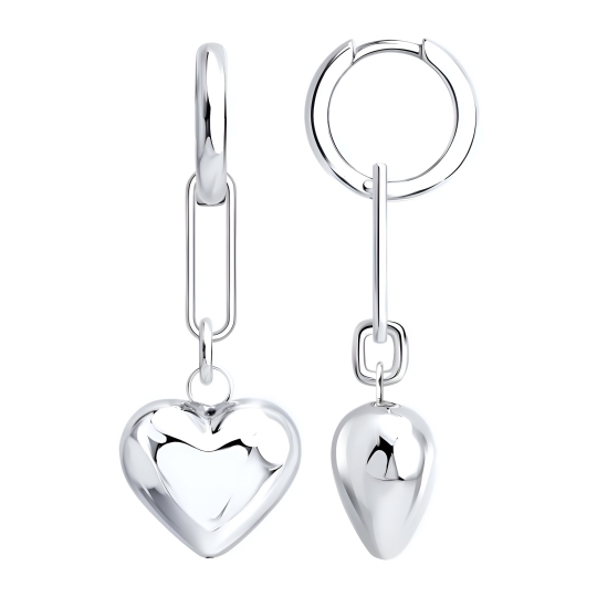 Серьги из серебра с эмалью 