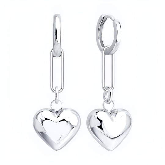 Серьги из серебра с эмалью 