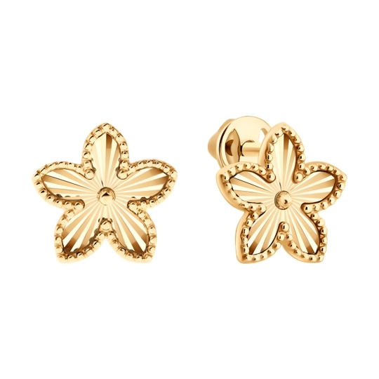 Серьги из золота с алмазной гранью