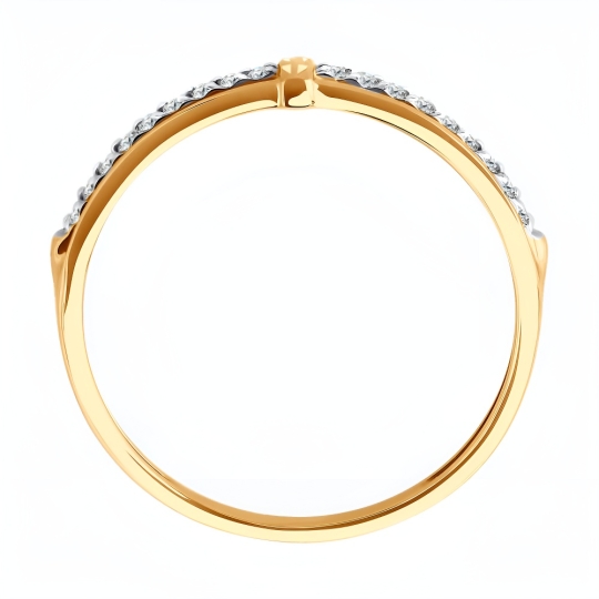 Кольцо из золота с бриллиантами и сапфирами