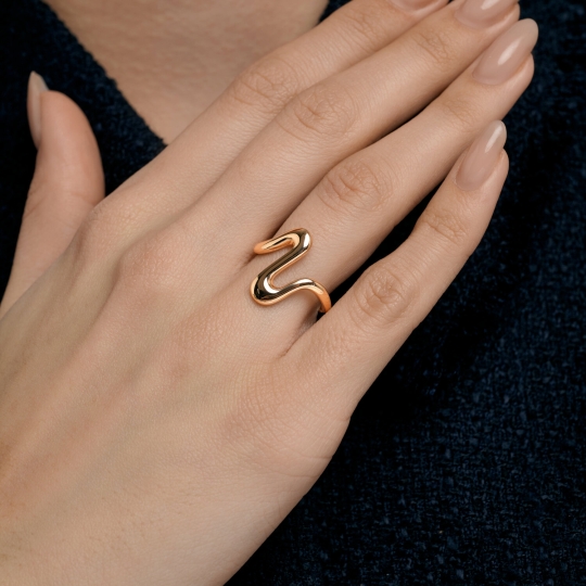 Кольцо из золота с агатом