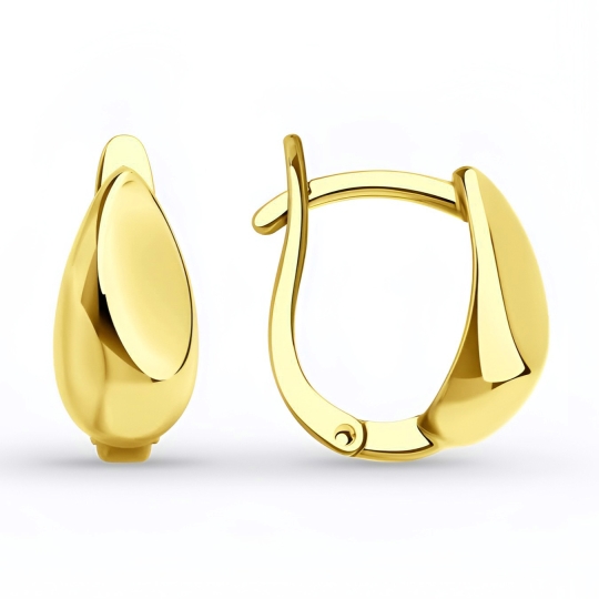 Серьги из белого золота с фианитами 