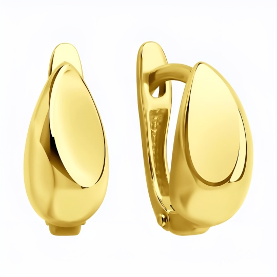 Серьги из белого золота с фианитами 