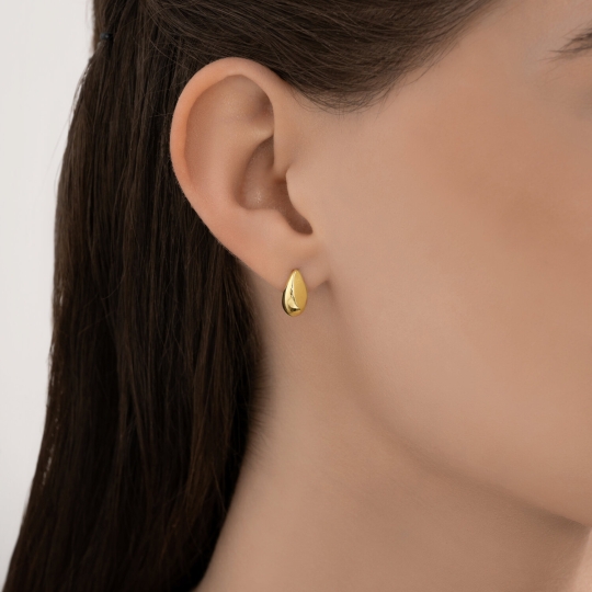 Серьги из белого золота с фианитами 