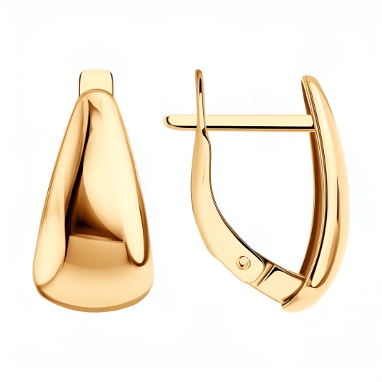 Серьги из золота с алмазной гранью