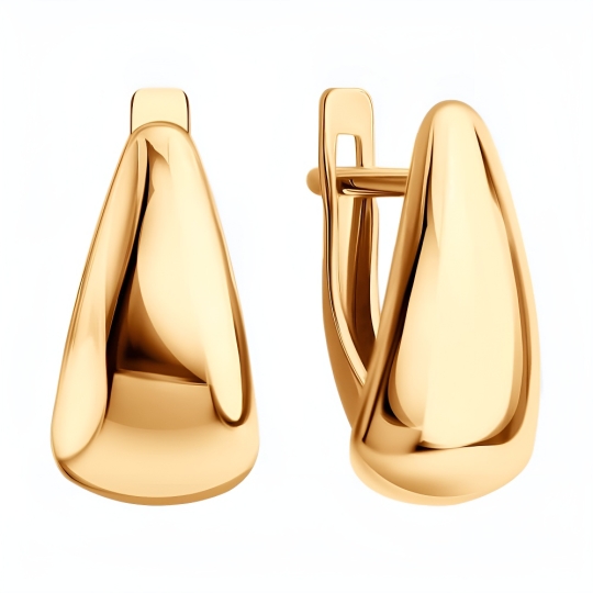 Серьги из золота с алмазной гранью