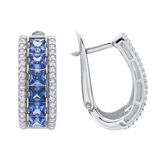 Серьги из серебра с позолотой